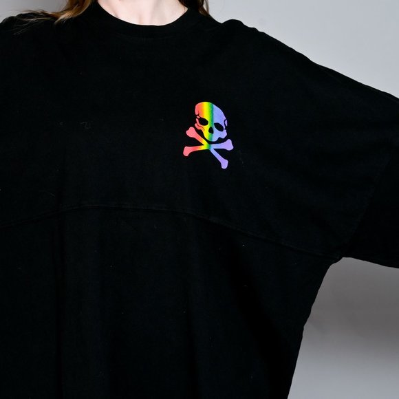 SOULCYCLE Boston Rainbow Skull Black Spirit Jersey - Picture 2 of 8